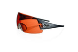 Shooting glasses single temple tip cold grey