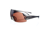 Shooting glasses double temple tip warm grey
