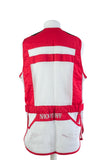 sporting shooting vest red & white mesh