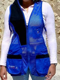 Shooting Vest - Blue & White Mesh