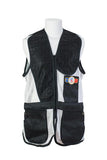 sporting shooting vest black & white mesh