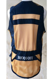 sporting shooting vest navy & gold mesh