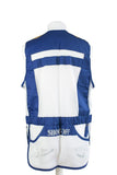 sporting shooting vest navy blue & white mesh
